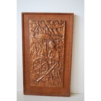 Vintage Messing Spinnrad Relief Gemälde - Wand Dekor von DustRoad