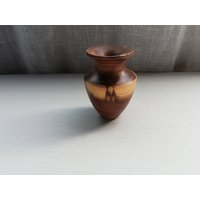 Teak Holz Vase Mid Century Modern von DustRoad