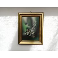 Wanddekoration Handgemälde Mit Natürlichem Kiefernzapfen Und Trockenen Pflanzen Schöne Norweger Handarbeit Vintage von DustRoad