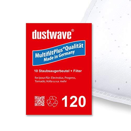 Sparpack - 10 dustwave® Premium-Staubsaugerbeutel passend für Progress - Diamant D 601 Bodenstaubsauger - mehrlagige Microvlies-Filtertüten "Made in Germany" inkl. Microfilter von WOWGADGET