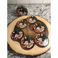 Vintage Set Von 6 Entendeckeln ~ 1983 Made in Hong Kong Tin Over Cork von DustyFrogs