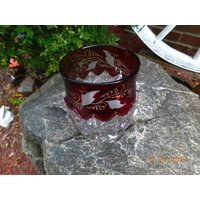 Vintage O'hara Glass Ruby Flashed Diamant Spooner - 1885 Von Dustymillerantiques von DustyMillerAntiques
