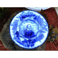 Wood & Sons England Flow Blue Shakespeare Teller - Um 1900 Von Dustymillerantiques von DustyMillerAntiques