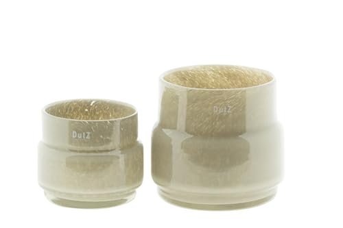 DutZ Collection DutZ Pot MAARTJE | Taupe | mundgeblasenes Glas | Vase, Windlicht, bertopf | versch. Grössen (H 18 cm D 20 cm), 1474237,1474238 von Dutz Collection