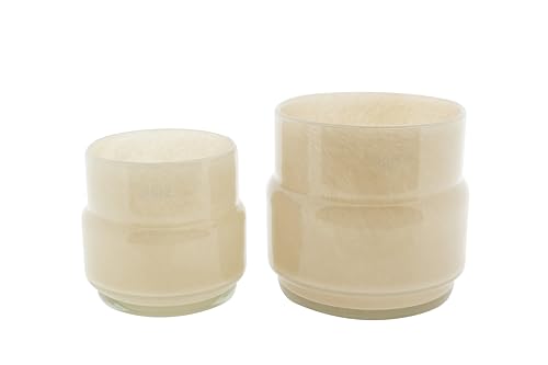 DutZ Collection DutZ Pot MAARTJE | beige | mundgeblasenes Glas | Vase, Windlicht, bertopf | versch. Grössen (H 14 cm D 16 cm), 1474233,1474234 von Dutz Collection