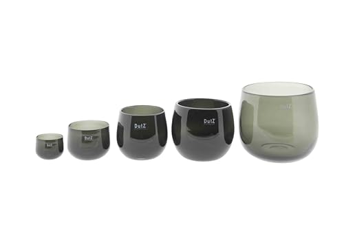 DutZ Pot | Smoke | Übertopf, Windlicht,Vase| H 11 D 13 cm | mundgeblasenes Glas von DutZ Collection