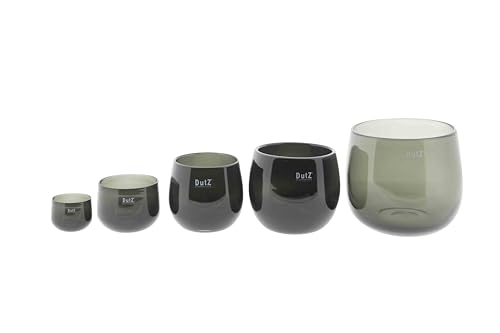 DutZ Pot | Smoke | Übertopf, Windlicht,Vase| H 14 D 16 cm | mundgeblasenes Glas von Dutz Collection