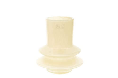 DutZ Vase Ringo | Creme | H 18 cm D 16 cm | mundgeblasenes Glas | besonderes Design von DutZ Collection