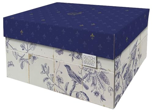 Dutch Design Brand Aufbewahrungsbox Medium mit Deckel – 2 Aufbewahrungsboxen – FSC-zertifizierter, recycelbarer Karton (Größe: 33,2 x 24,2 x 16,5 cm) (Royal Dutch) von DDB