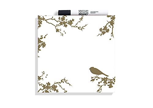 Dutch Design Brand Wisdom Tile - Inspiration Fliese - Briefkastengeschenk - Wiederbeschreibbar - Inklusive Textmarker (Größe: 15x15x2,5cm) (Gold) von DDB