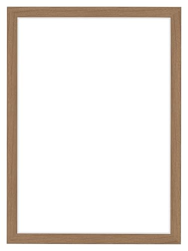 Dutch Frame Factory - Bilderrahmen 30x42 cm - Nussbaum Hell - Bilderrhamen aus MDF mit Antireflex Kunstglas - Fotorahmen 30x42 cm - Colonia von Dutch Frame Factory
