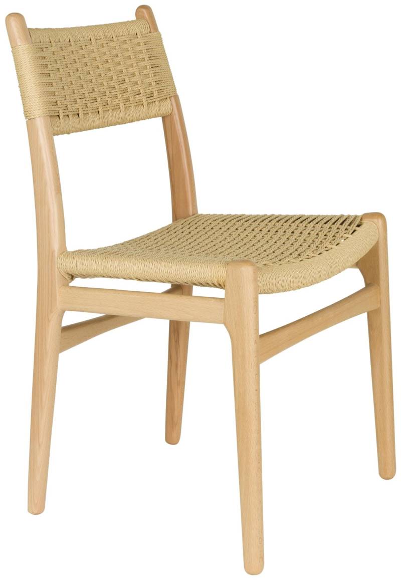 Dutchbone Stuhl Cecile: Esszimmerstuhl aus Holz & Naturgeflecht von DutchBone