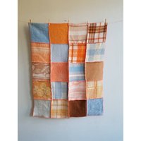 Patchwork-Babydecke, Wollplaid Aus Retro-Wolldecken 105-135 cm von DutchWoolDesign