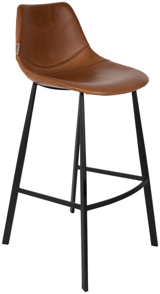 Dutchbone Barhocker Barhocker FRANKY Kunstleder Vintage braun von DutchBone von Dutchbone