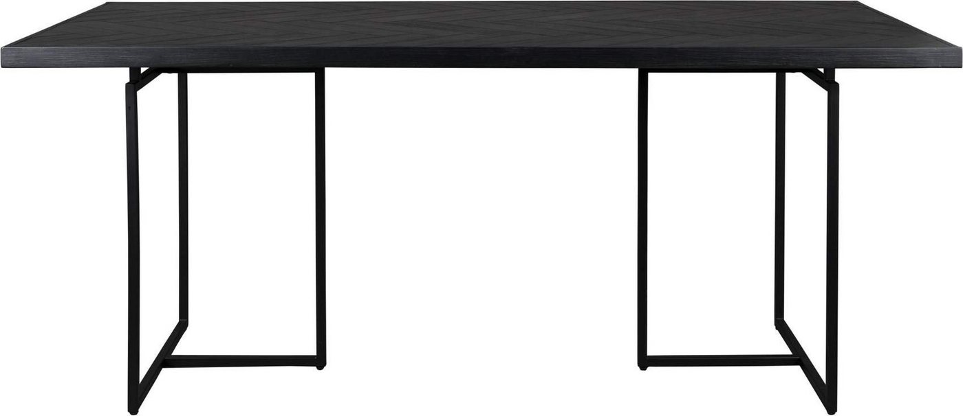 Dutchbone Esstisch Esstisch CLASS BLACK mit Fischgrät Platte 220 x 90 cm von DutchBone von Dutchbone