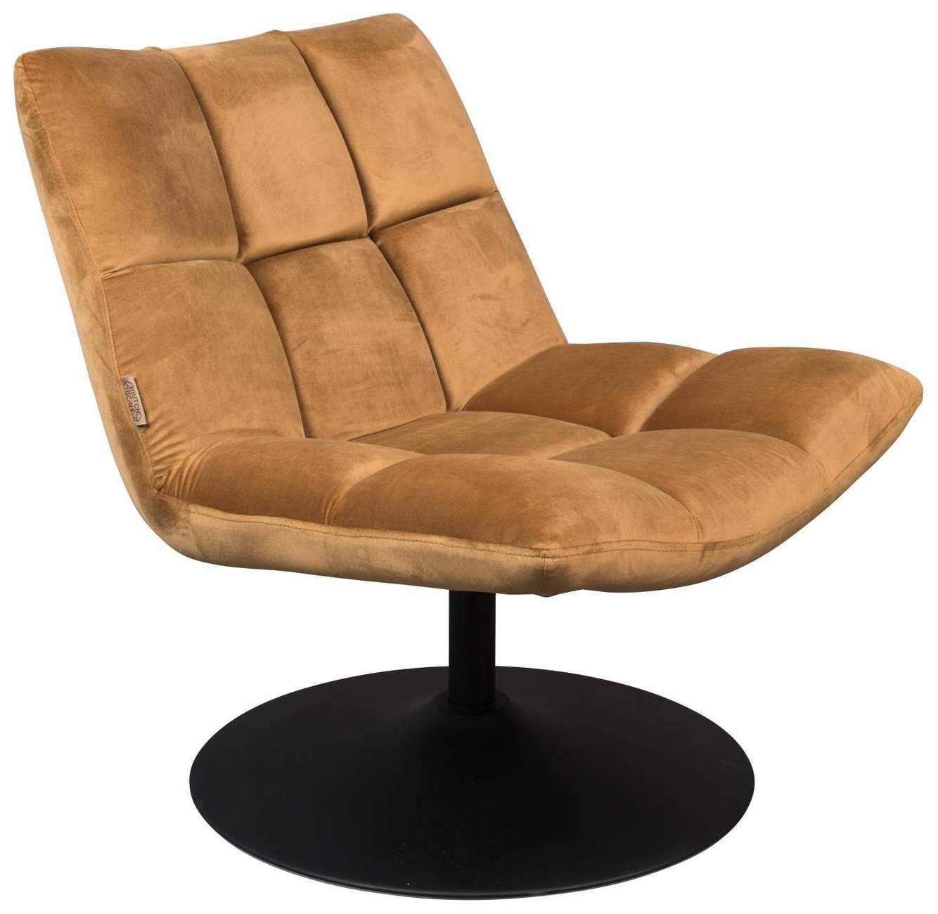 Dutchbone Loungesessel Lounge Sessel BAR VELVET GOLDEN BROWN von DutchBone von Dutchbone