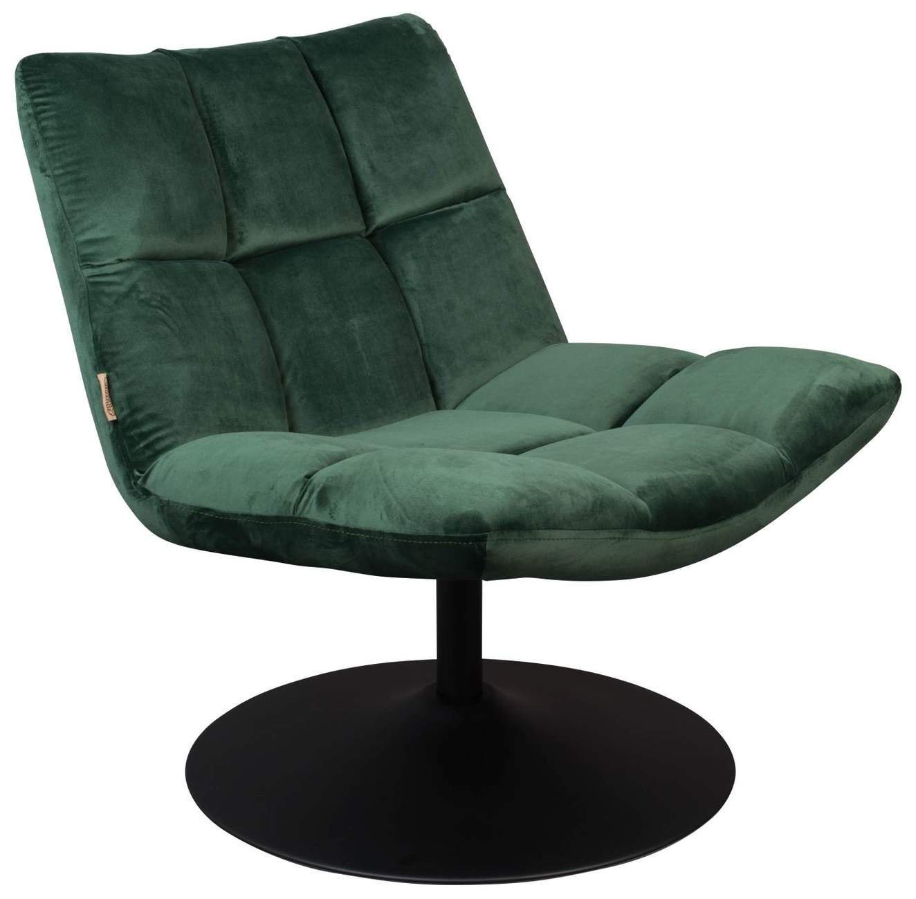 Dutchbone Loungesessel Lounge Sessel BAR VELVET GREEN von DutchBone von Dutchbone