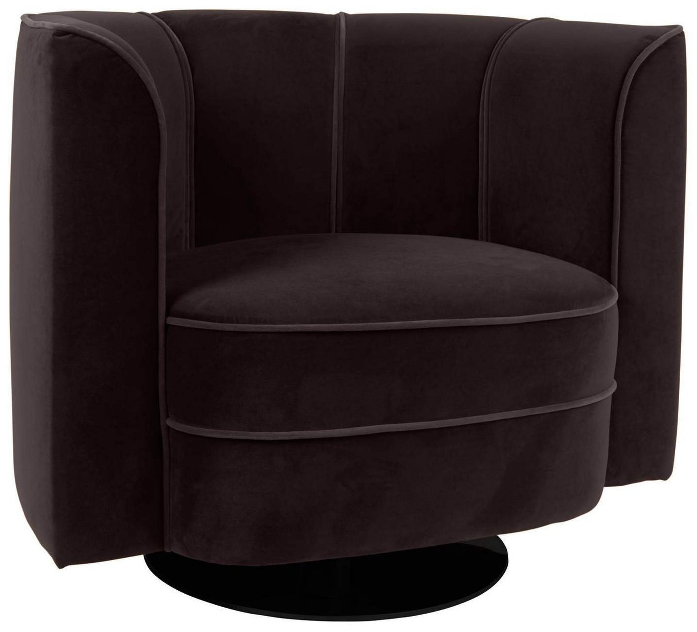 Dutchbone Loungesessel Lounge Sessel FLOWER BLACK von DutchBone von Dutchbone