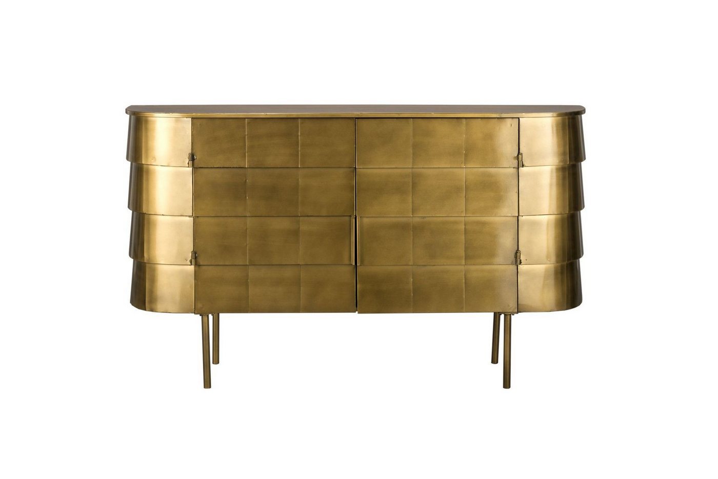 Dutchbone Sideboard Retro Hanna Metall Gold Art Déco von Dutchbone
