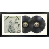 Metallica - ...and Gerechtigkeit Für Alle 45 X 90 cm Vinyl Mit Rahmen Matt Weiß Und von DutchessWallDecor