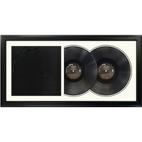Metallica | The Black Album 45 X 90 cm Vinyl Mit Rahmen Weiße Matte Und Schwarzer von DutchessWallDecor