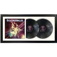 Rocketman - Movie Soundtrack Doppelalbum Mit Rahmen 44 X 34, 5 Zoll Vinyl Weißes Passepartout Und Schwarzer von DutchessWallDecor