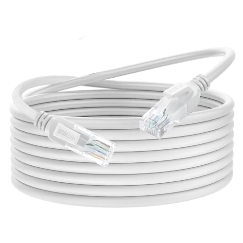 Dutevolns Ligiud Silikon Cat 6 Ethernet Kabel 5 M, Ultra Flexibles Cat 6a Rj45 Kabel, Weiches Gigabit LAN Kabel für Mac, PC, Router, Ps4/5 (Weiß) von Dutevolns