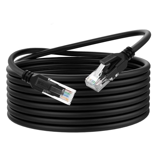 Dutevolns Liquid Silikondraht Cat 6 Netzwerkkabel Ethernet Kabel 8 M, Ultraflexibler & Dünn LAN Ethernet Kabel bis zu Hochgeschwindigkeit 10Gbit/s, 550 MHz, für Mac, PC, Router, Ps4/5 (Schwarz) von Dutevolns