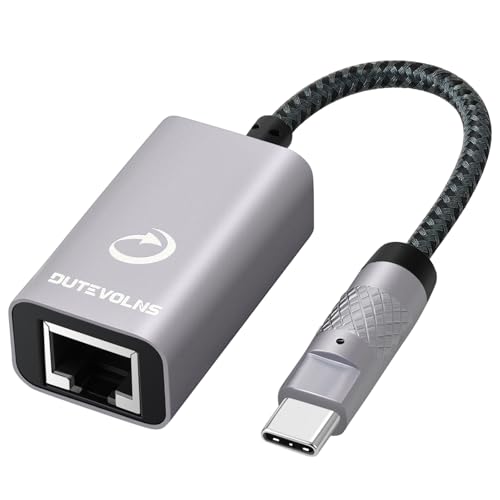 Dutevolns USB C auf Ethernet Adapter, USB Typ C Stecker auf Rj45 Buchse Kabel, Laptops LAN Adapter für MacBook, Xbox, PC, XPS Dutevolns USB C auf Ethernet Adapter, USB Typ C Stecker auf Rj45 Buchse Kabel, Laptops LAN Adapter für MacBook, Xbox, PC, XPS von Dutevolns