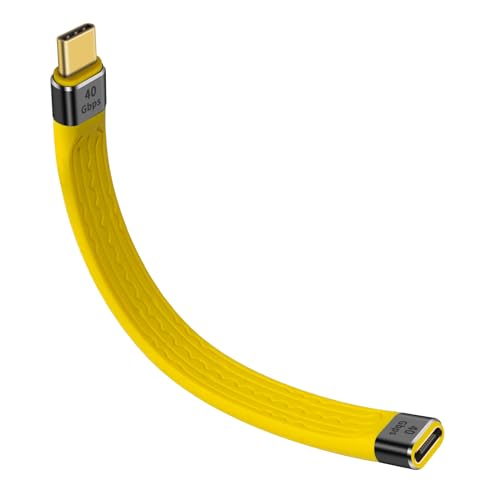 Duttek 8K USB C Kabel, Gelbes USB C auf USB C Kabel 40Gbps 100W Flaches USB C Verlängerung Kabel kurz für Thunderbolt 3, MacBook, Laptop, Tablet, Power Bank - 13cm Duttek 8K USB C Kabel, Gelbes USB C auf USB C Kabel 40Gbps 100W Flaches USB C Verlängerung Kabel kurz für Thunderbolt 3, MacBook, Laptop, Tablet, Power Bank - 13cm von Duttek