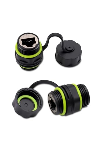 Duttek CAT6 RJ45 Coupler Waterproof Connectors, CAT6 /Cat5/5e/6 Ethernet Coupler, Ethernet LAN Pass Through Connector with IP68 Waterproof/Dust Cap 2 Pack Duttek CAT6 RJ45 Coupler Waterproof Connectors, CAT6 /Cat5/5e/6 Ethernet Coupler, Ethernet LAN Pass Through Connector with IP68 Waterproof/Dust Cap 2 Pack von Duttek