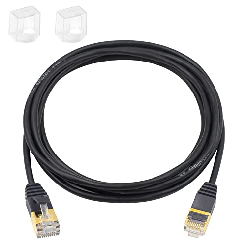 Duttek Cat8 Ethernet Kabel,RJ45 Stecker auf Stecker support 40Gbps 2000MHz,Ethernet Kabel cat 8 mit vergoldetem Kopf,RJ45 splitter für Laptop,Switch,Desktop, 2 m von Duttek