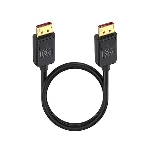 Duttek DisplayPort Kabel 2.1 (0.5M)， DP Stecker zu DP Displayport Stecker Kabel, 16K@30Hz, 8K@120Hz, 4K@240Hz, Unterstützung 52Gbps HDR, HDCP DSC 1.2a (displayport Kabel) von Duttek