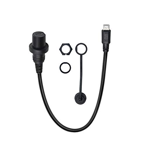 Duttek Micro USB Panel Unterputz Kabel Micro USB Stecker auf Buchse Verlängerung Mount Armaturenbrett Armaturenbrett Unterputzmontage Panel Mount Cable For Car Boot Motorrad (30 cm) von Duttek