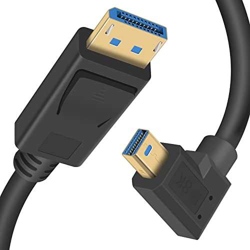 Duttek Mini DisplayPort auf DisplayPort 1.4a Kabel, 8K @ 60Hz, 0,3 m, bidirektionale Übertragung, für Monitor, Fernseher, Computer, Laptop von Duttek