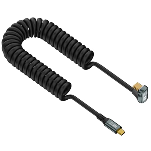 Duttek 180 Grad USB C Spiral Kabel 0.5M-1.8M, USB C 180 Grad Winkel auf USB C Spiralkabel 20Gbps, USB3.2 Typ C Stecker auf Stecker Spiralkabel PD 100W Schnellladung für iPhone, Steam Deck, MacBook Duttek 180 Grad USB C Spiral Kabel 0.5M-1.8M, USB C 180 Grad Winkel auf USB C Spiralkabel 20Gbps, USB3.2 Typ C Stecker auf Stecker Spiralkabel PD 100W Schnellladung für iPhone, Steam Deck, MacBook von Duttek