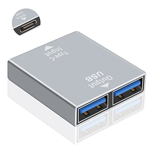 Duttek USB C auf USB Adapter, USB C Buchse auf Dual USB 3.0 Buchse Adapterstecker, USB C Splitter Unterstützung Super Speed Data Sync für Laptop PC Ladegerät Duttek USB C auf USB Adapter, USB C Buchse auf Dual USB 3.0 Buchse Adapterstecker, USB C Splitter Unterstützung Super Speed Data Sync für Laptop PC Ladegerät von Duttek