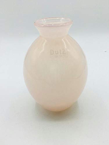 Dutz Collection | NADIEL Deko Glas Vase H 14 cm A3 Zartrosa Rosa Blumenvase Glasvase | Mundgeblasen | Tischdeko Frühling Sommer von Dutz Collection