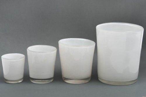 Dutz Konische Glasvase / Übertopf weiß von Dutz Collection