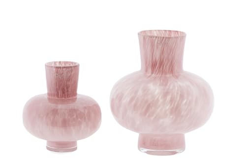 Dutz Vase Modest | rosa| mundgeblasenes Glas | versch. Grössen (H 27 cm D 24 cn) von Dutz Collection