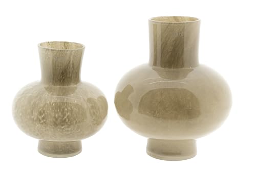 DutZ Vase Modest | Taupe | mundegelasenes Glas | versch. Grössen (H 20 cm D 18 cm), 1530257,1530215 von Dutz