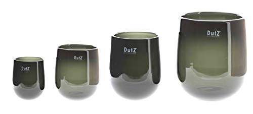 DutZ Barrel Smoke | Deko Glas Vase | Smoke| mundgeblasen| H 18 D 14 cm | Windlicht (H 18 cm D 14 cm) von DutZ