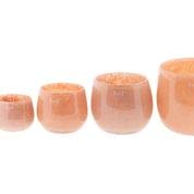 Dutz Pot apricot | H 7 D 10 cm | Glas mundgeblasen | Vase | Übertopf von Dutz