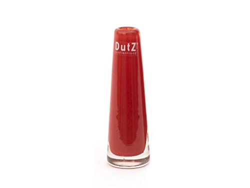 schmale/schlanke Glasvase Dutz SOLIFLEUR D5 H15 red/rote Glas Vase handge... von Dutz