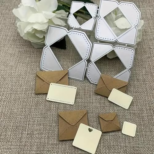 4 Stück/Set Umschlag, Metall-Stanzschablone, Rahmen-Stanzschablonen, Stanzschablonen, DIY, Scrapbooking, Karten, Fotoalbum, Handwerk, dekorative Prägepapier-Stanzformen für Alben, Karten, Scrapbooking 4 Stück/Set Umschlag, Metall-Stanzschablone, Rahmen-Stanzschablonen, Stanzschablonen, DIY, Scrapbooking, Karten, Fotoalbum, Handwerk, dekorative Prägepapier-Stanzformen für Alben, Karten, Scrapbooking von DuuFounG