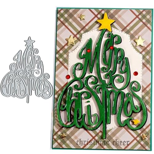 Metall-Stanzschablone "Merry Christmas Tree Star", Weihnachts-Stanzformen, Stanzschablonen, DIY, Scrapbooking, Karten, Fotoalbum, Basteln, Prägepapier-Stanzformen für Alben, Karten, Scrapbooking Metall-Stanzschablone "Merry Christmas Tree Star", Weihnachts-Stanzformen, Stanzschablonen, DIY, Scrapbooking, Karten, Fotoalbum, Basteln, Prägepapier-Stanzformen für Alben, Karten, Scrapbooking von DuuFounG