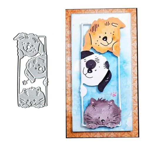 Metall-Stanzschablone mit Katzen- und Hunderahmen, Stanzschablonen für Scrapbooking, Karten, Fotoalbum, Basteln, dekorative Prägepapier-Stanzformen für Alben, Karten, Scrapbooking Metall-Stanzschablone mit Katzen- und Hunderahmen, Stanzschablonen für Scrapbooking, Karten, Fotoalbum, Basteln, dekorative Prägepapier-Stanzformen für Alben, Karten, Scrapbooking von DuuFounG