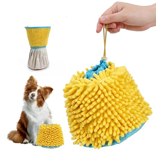 Duuclume 2-in-1 Hundepfotenreiniger – waschen und trocknen mit saugfähigem Tuch, schmutzige Pfoten, Haustier-Fußwascher für nach dem Gebrauch im Freien, passend für kleine bis große Hunde (S) von Duuclume