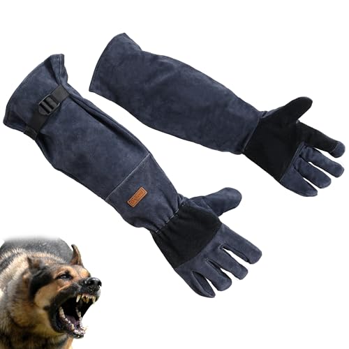 Duuclume Handschuhe für den Umgang mit Tieren, bissfest, 60 cm, aus verstärktem Leder, bissfeste Schutzhandschuhe für Katzen, Hunde, Vögel, Falken, Nutztiere, Schlangen, Reptilienpflegeausrüstung Duuclume Handschuhe für den Umgang mit Tieren, bissfest, 60 cm, aus verstärktem Leder, bissfeste Schutzhandschuhe für Katzen, Hunde, Vögel, Falken, Nutztiere, Schlangen, Reptilienpflegeausrüstung von Duuclume