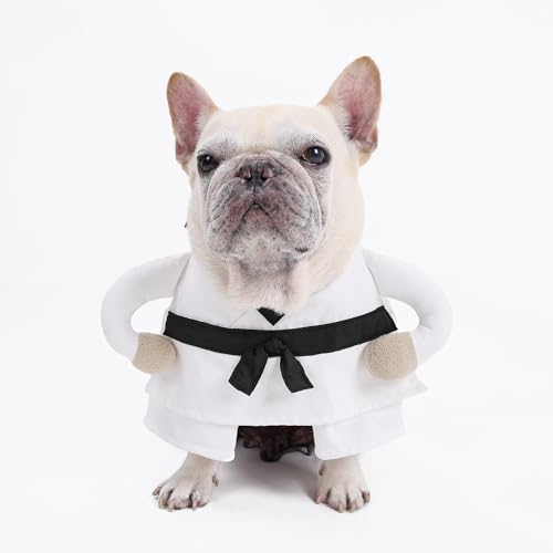Duuclume Kampfsport-Styling-Haustierkostüm – lustiges kreatives Halloween-Outfit für Katzen und Hunde, Cosplay-Party, Haustierbekleidung, Festival-Dekoration, Größe M von Duuclume